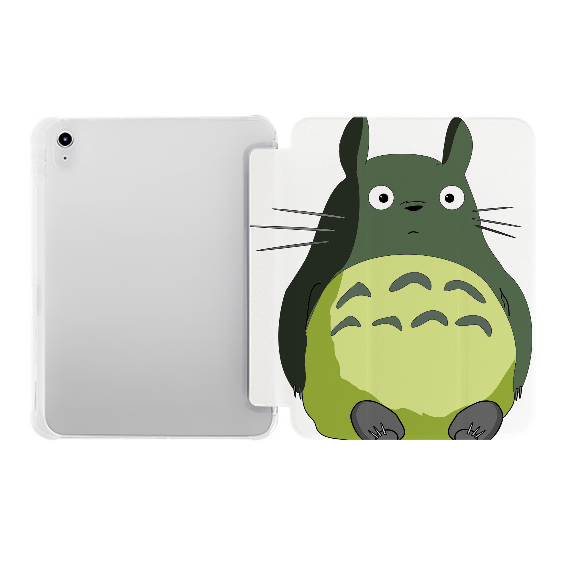 （画像用） となりのトトロ 草壁メイ 草壁サツキ My Neighbor Totoro Satsuki Kusakabe Mei Kusakabe IPad ケース ペン収納付き 三つ折りスタンド PUレザー×シリコン 対応機種9.5/10.5/10.9インチ